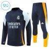 Sudadera De Entrenamiento Real Madrid Cremallera De Cuarto 2024-25 Armada - Niño